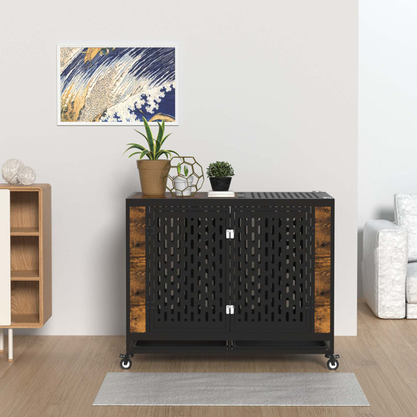 Tucker Murphy Pet™ 42 Inch Heavy Duty Dog Crate Furniture, Metal Dog